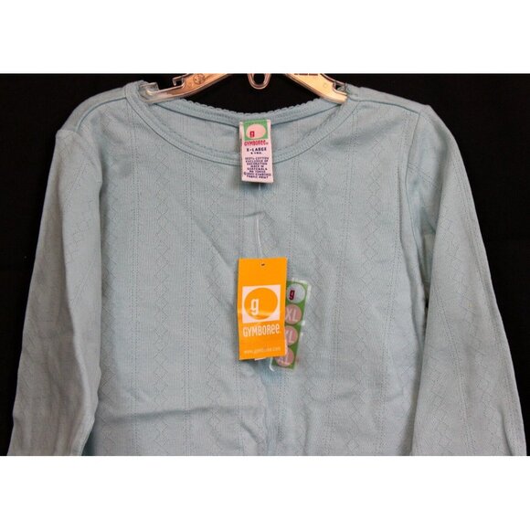 NEW 2001 Gymboree Sweet Chic Light Blue Shirt Stripe Diamond Long sleeve Sz XL 6 - Picture 2 of 5